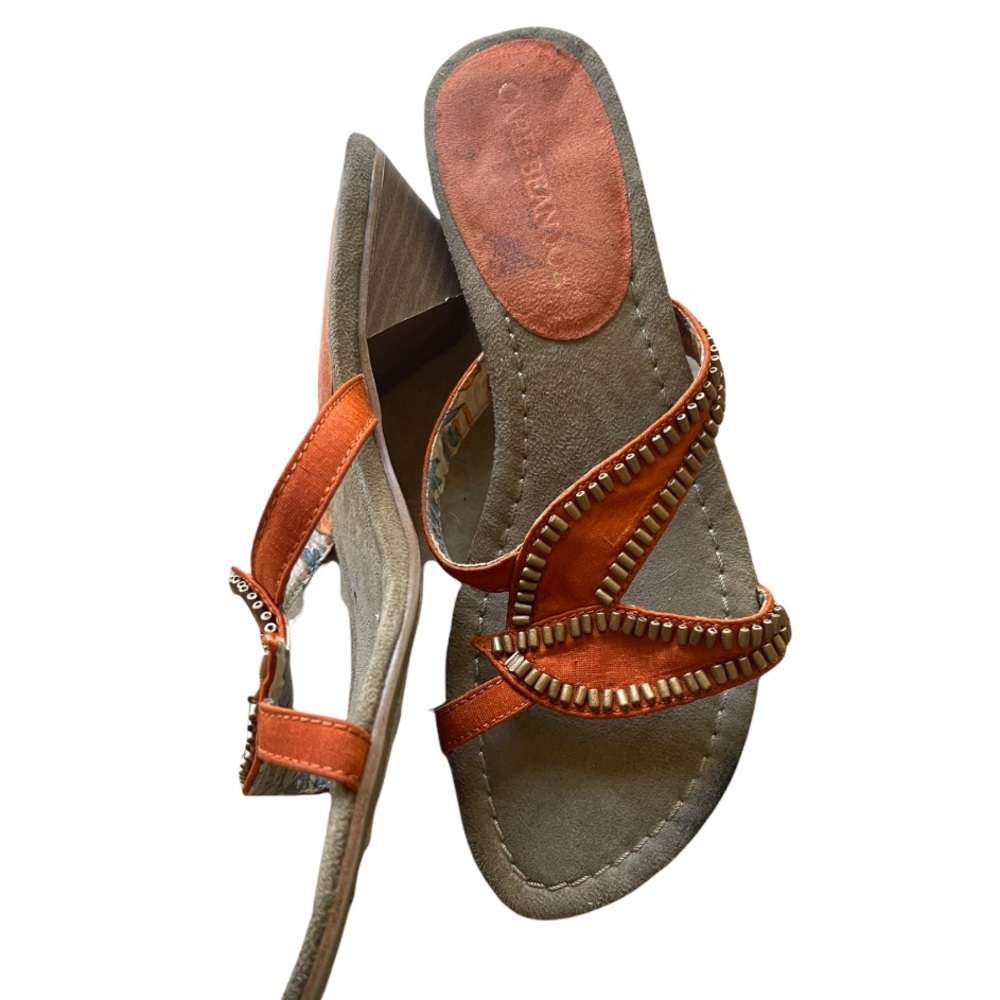Caribbean Joe Women’s Orange Sandals - Picture 4 of 6